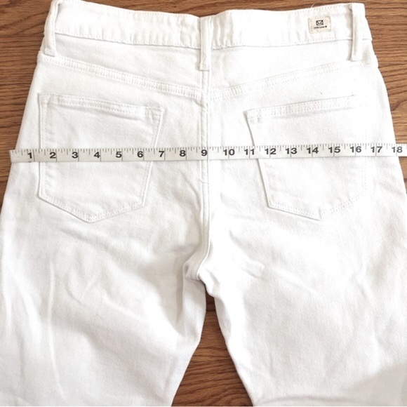 L.T.J. Letter To Juliet High Rise White Romeo Distressed Straight Raw Hem Jeans - Picture 11 of 16